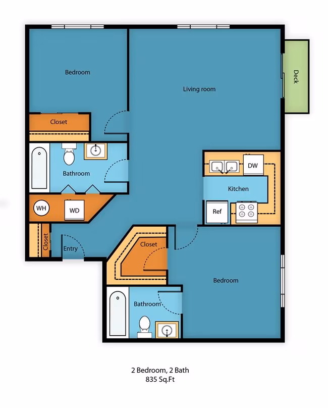 Two Bedroom Two Bathroom A_402 floor plan